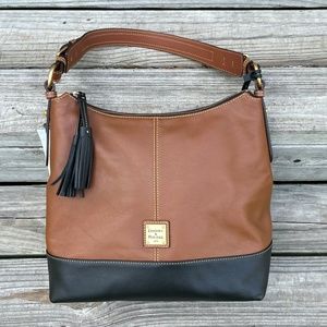 Dooney & Bourke Sophie Hobo Chestnut and Saddle Purse New